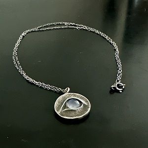 Ecclesia - Eyes of a Blue Dog (or the Milk Eyed Mender) blue chalcedony necklace